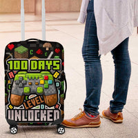 100 Days Level Unlocked Luggage Cover Gaming 100 Days of School Boys