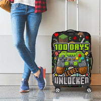 100 Days Level Unlocked Luggage Cover Gaming 100 Days of School Boys