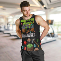 100 Days Level Unlocked Men Tank Top Gaming 100 Days of School Boys