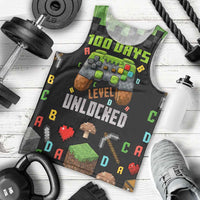 100 Days Level Unlocked Men Tank Top Gaming 100 Days of School Boys