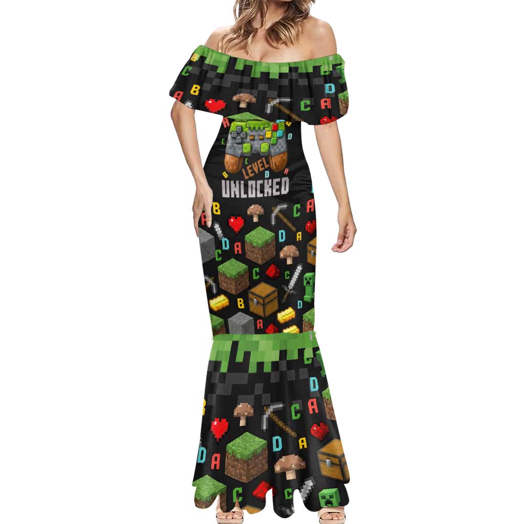 100 Days Level Unlocked Mermaid Dress Gaming 100 Days of School Boys