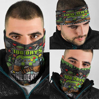 100 Days Level Unlocked Neck Gaiter Gaming 100 Days of School Boys