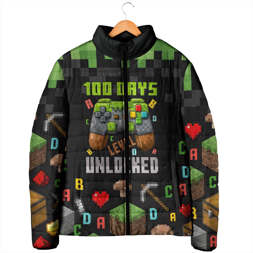100 Days Level Unlocked Padded Jacket Gaming 100 Days of School Boys