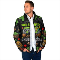 100 Days Level Unlocked Padded Jacket Gaming 100 Days of School Boys