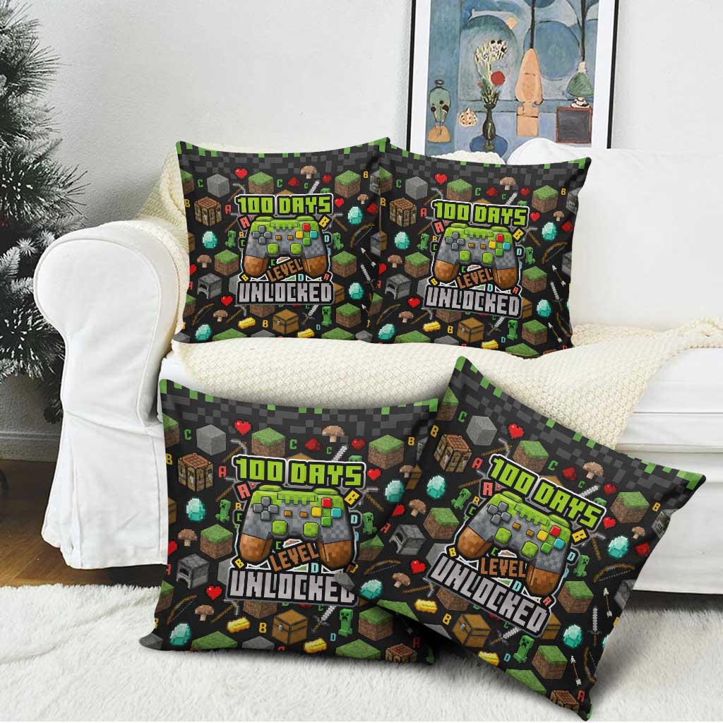 100 Days Level Unlocked Pillow Cover Gaming 100 Days of School Boys