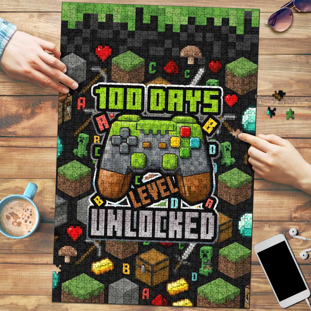 100 Days Level Unlocked Puzzle Gaming 100 Days of School Boys