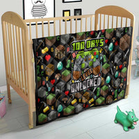100 Days Level Unlocked Quilt Gaming 100 Days of School Boys