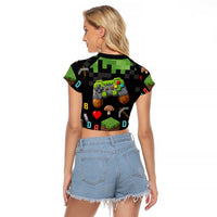 100 Days Level Unlocked Raglan Cropped T Shirt Gaming 100 Days of School Boys