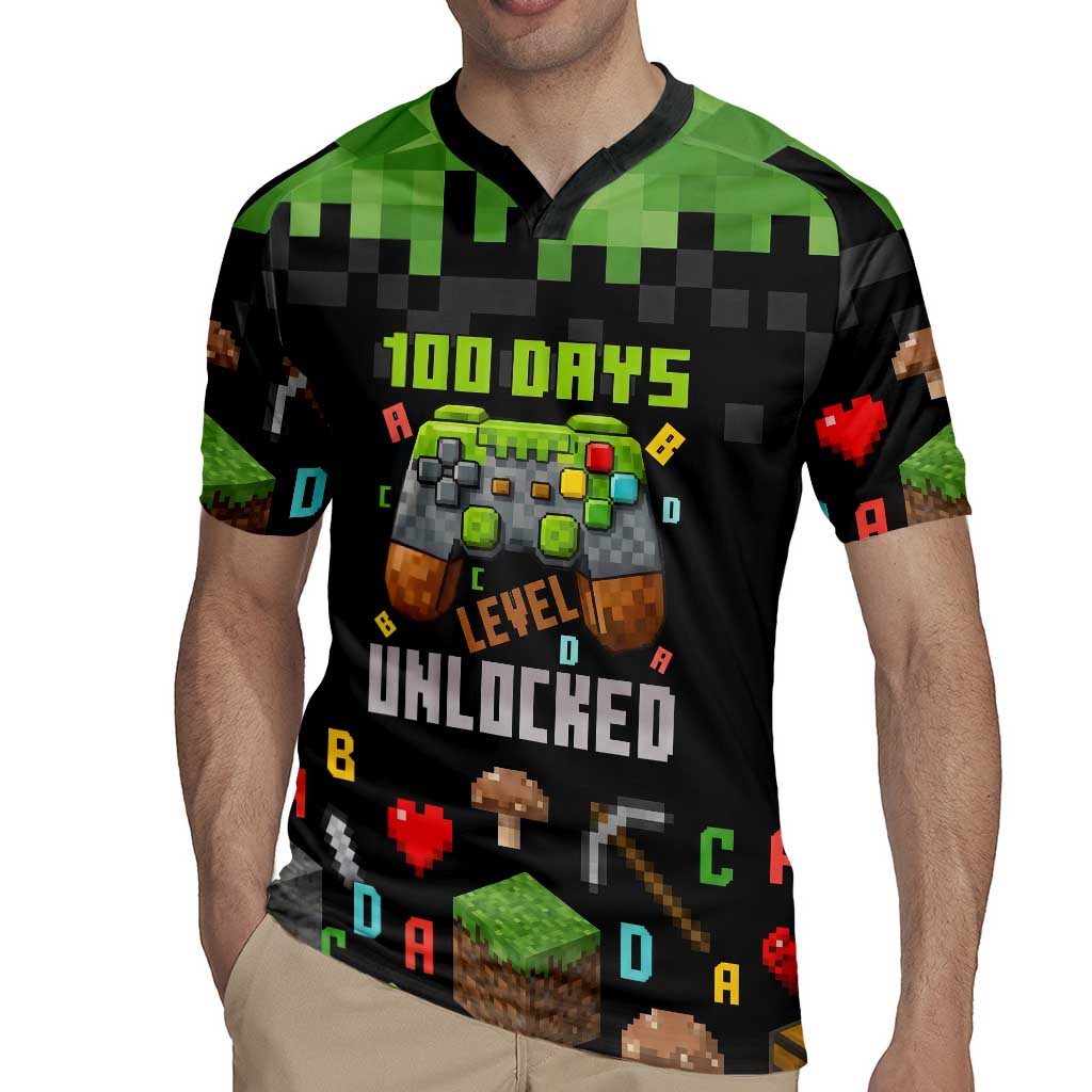100 Days Level Unlocked Rugby Jersey Gaming 100 Days of School Boys