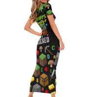 100 Days Level Unlocked Short Sleeve Bodycon Dress Gaming 100 Days of School Boys