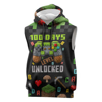 100 Days Level Unlocked Sleeveless Hoodie Gaming 100 Days of School Boys