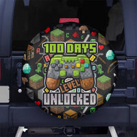 100 Days Level Unlocked Spare Tire Cover Gaming 100 Days of School Boys