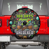 100 Days Level Unlocked Spare Tire Cover Gaming 100 Days of School Boys