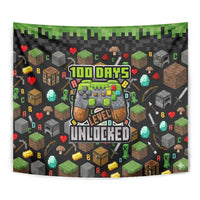 100 Days Level Unlocked Tapestry Gaming 100 Days of School Boys