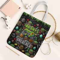 100 Days Level Unlocked Tote Bag Gaming 100 Days of School Boys