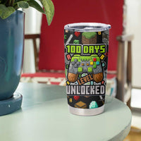 100 Days Level Unlocked Tumbler Cup Gaming 100 Days of School Boys
