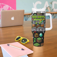 100 Days Level Unlocked Tumbler With Handle Gaming 100 Days of School Boys