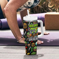 100 Days Level Unlocked Tumbler With Handle Gaming 100 Days of School Boys