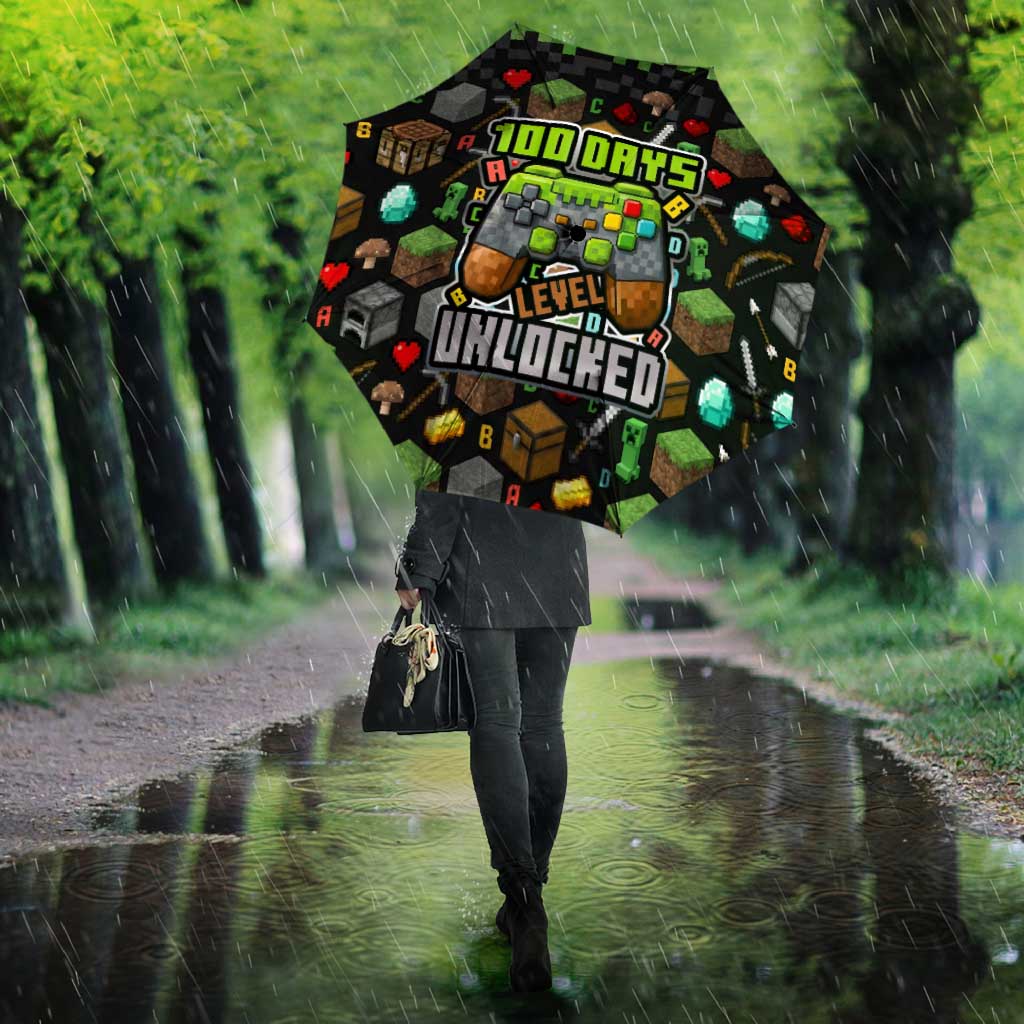 100 Days Level Unlocked Umbrella Gaming 100 Days of School Boys
