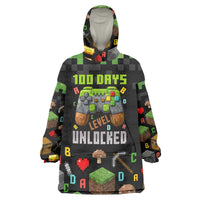 100 Days Level Unlocked Wearable Blanket Hoodie Gaming 100 Days of School Boys