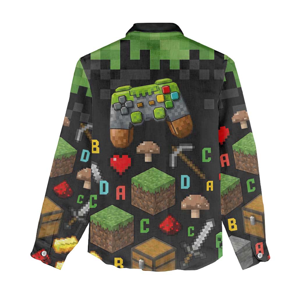 100 Days Level Unlocked Women Casual Shirt Gaming 100 Days of School Boys