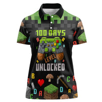 100 Days Level Unlocked Women Polo Shirt Gaming 100 Days of School Boys