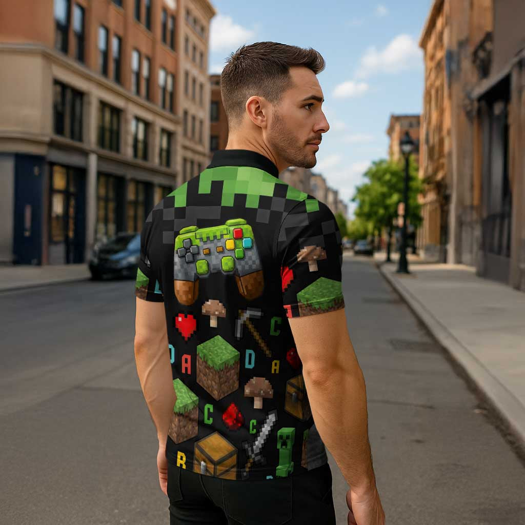 100 Days Level Unlocked Zipper Polo Shirt Gaming 100 Days of School Boys
