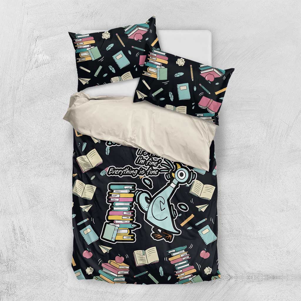 I Survived 100 Days of School Bedding Set Funny Pigeon 100th Day Teacher