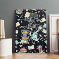 I Survived 100 Days of School Canvas Wall Art Funny Pigeon 100th Day Teacher