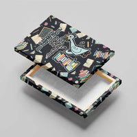 I Survived 100 Days of School Canvas Wall Art Funny Pigeon 100th Day Teacher
