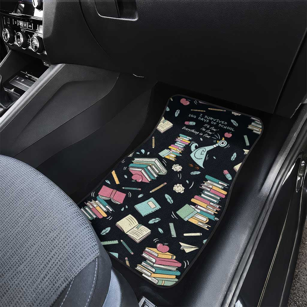 I Survived 100 Days of School Car Mats Funny Pigeon 100th Day Teacher