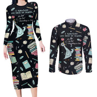 I Survived 100 Days of School Couples Matching Long Sleeve Bodycon Dress and Long Sleeve Button Shirt Funny Pigeon 100th Day Teacher