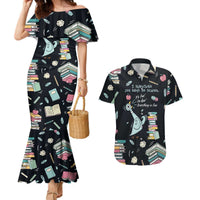 I Survived 100 Days of School Couples Matching Mermaid Dress and Hawaiian Shirt Funny Pigeon 100th Day Teacher