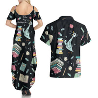 I Survived 100 Days of School Couples Matching Summer Maxi Dress and Hawaiian Shirt Funny Pigeon 100th Day Teacher