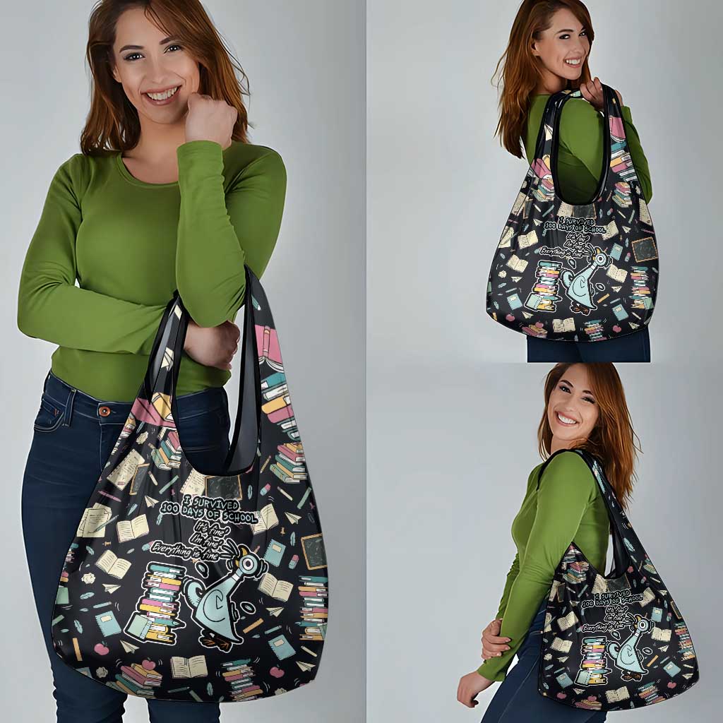 I Survived 100 Days of School Grocery Bag Funny Pigeon 100th Day Teacher