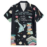 I Survived 100 Days of School Hawaiian Shirt Funny Pigeon 100th Day Teacher