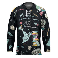 I Survived 100 Days of School Hockey Jersey Funny Pigeon 100th Day Teacher