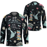 I Survived 100 Days of School Hockey Jersey Funny Pigeon 100th Day Teacher