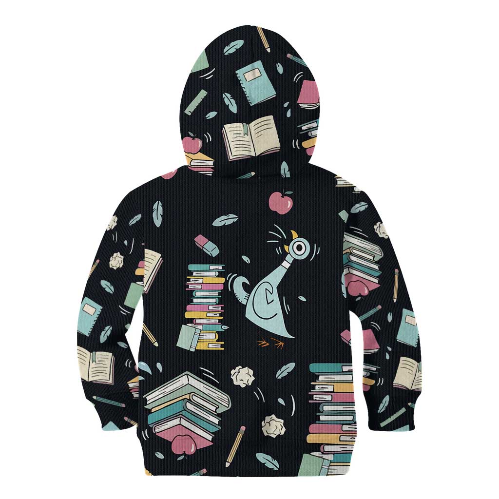 I Survived 100 Days of School Kid Hoodie Funny Pigeon 100th Day Teacher