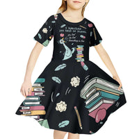 I Survived 100 Days of School Kid Short Sleeve Dress Funny Pigeon 100th Day Teacher