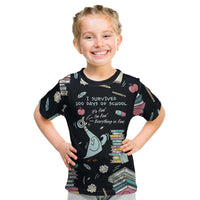 I Survived 100 Days of School Kid T Shirt Funny Pigeon 100th Day Teacher