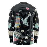 I Survived 100 Days of School Long Sleeve Shirt Funny Pigeon 100th Day Teacher