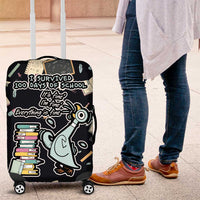 I Survived 100 Days of School Luggage Cover Funny Pigeon 100th Day Teacher