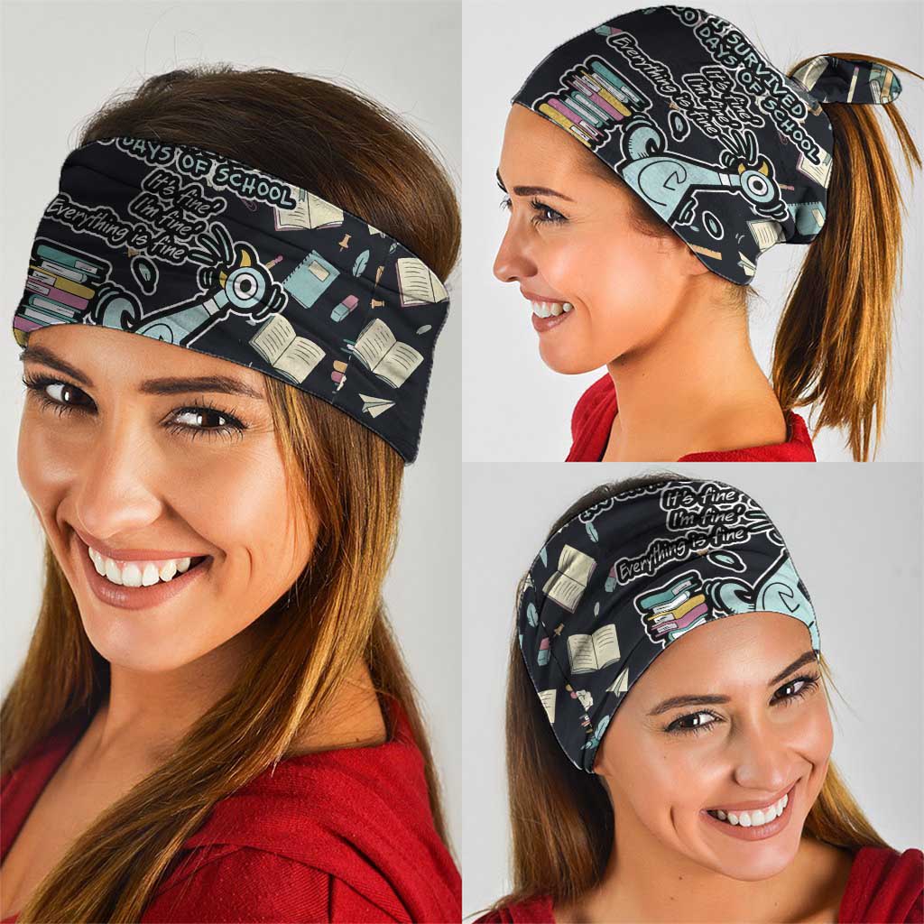 I Survived 100 Days of School Neck Gaiter Funny Pigeon 100th Day Teacher