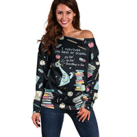 I Survived 100 Days of School Off Shoulder Sweater Funny Pigeon 100th Day Teacher