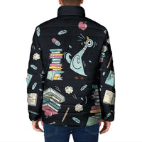 I Survived 100 Days of School Padded Jacket Funny Pigeon 100th Day Teacher