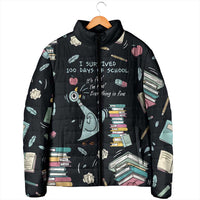 I Survived 100 Days of School Padded Jacket Funny Pigeon 100th Day Teacher