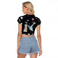 I Survived 100 Days of School Raglan Cropped T Shirt Funny Pigeon 100th Day Teacher
