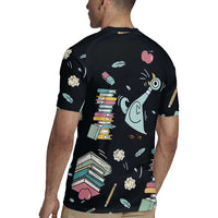 I Survived 100 Days of School Rugby Jersey Funny Pigeon 100th Day Teacher