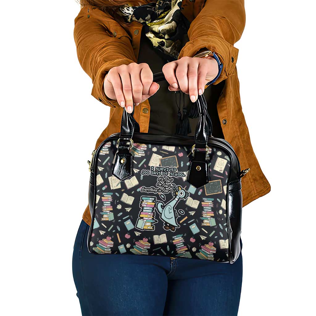 I Survived 100 Days of School Shoulder Handbag Funny Pigeon 100th Day Teacher